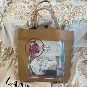 Lanvin Biege Little Nemo Tote Bag NEW